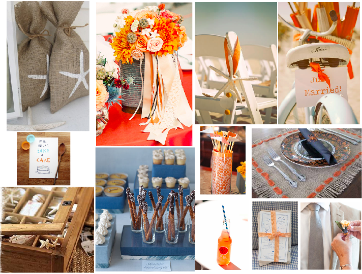 How whimsical and perfect for a beach wedding We are only doing the dessert